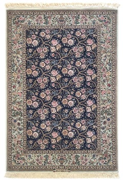 Isfahan All-Over Floral Dark Blue Rug