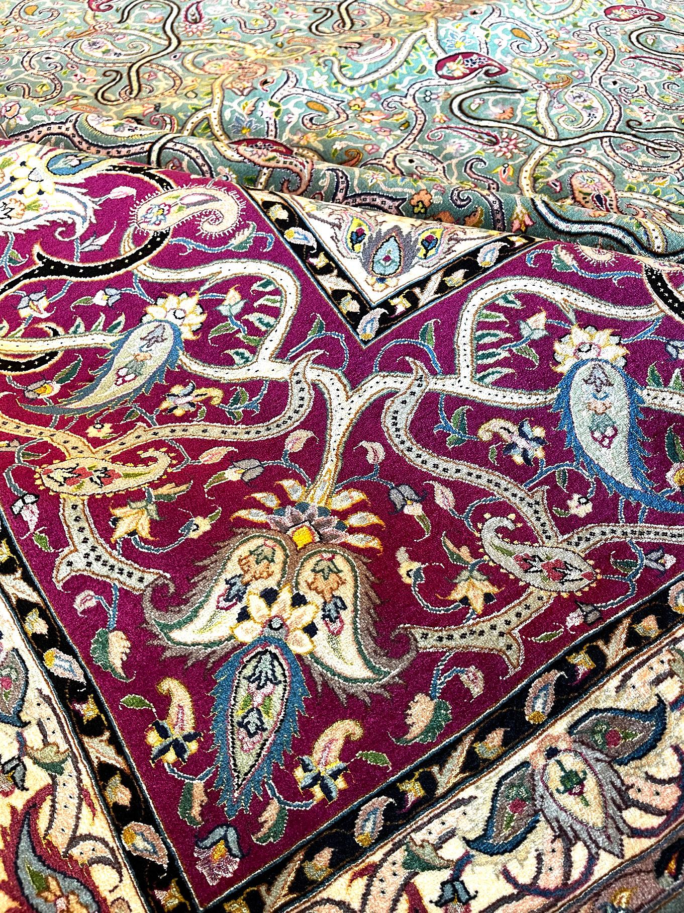 Tappeto Tabriz in seta persiana in vendita 7