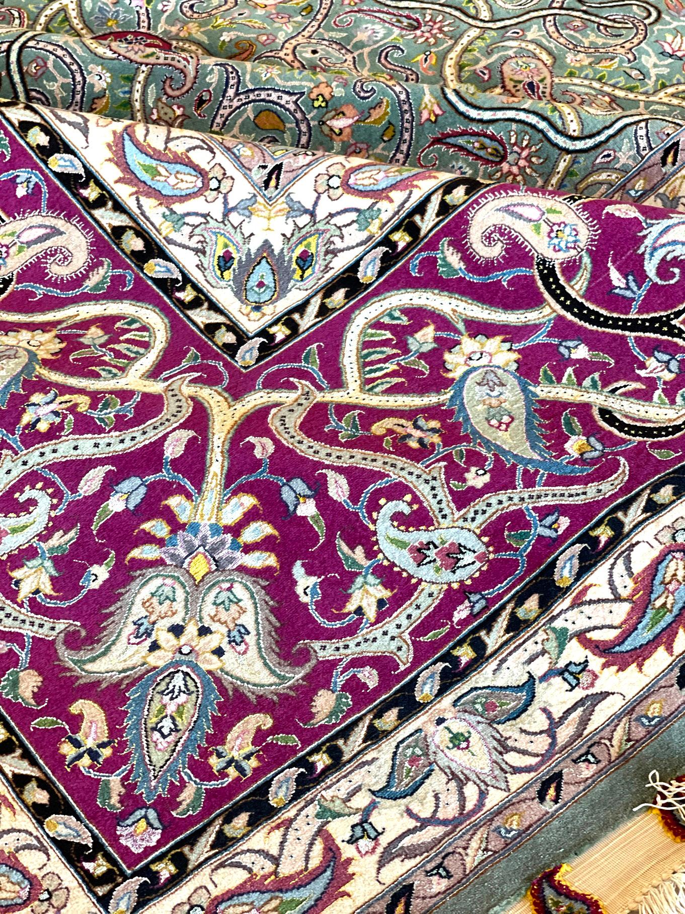 Tappeto Tabriz in seta persiana in vendita 8