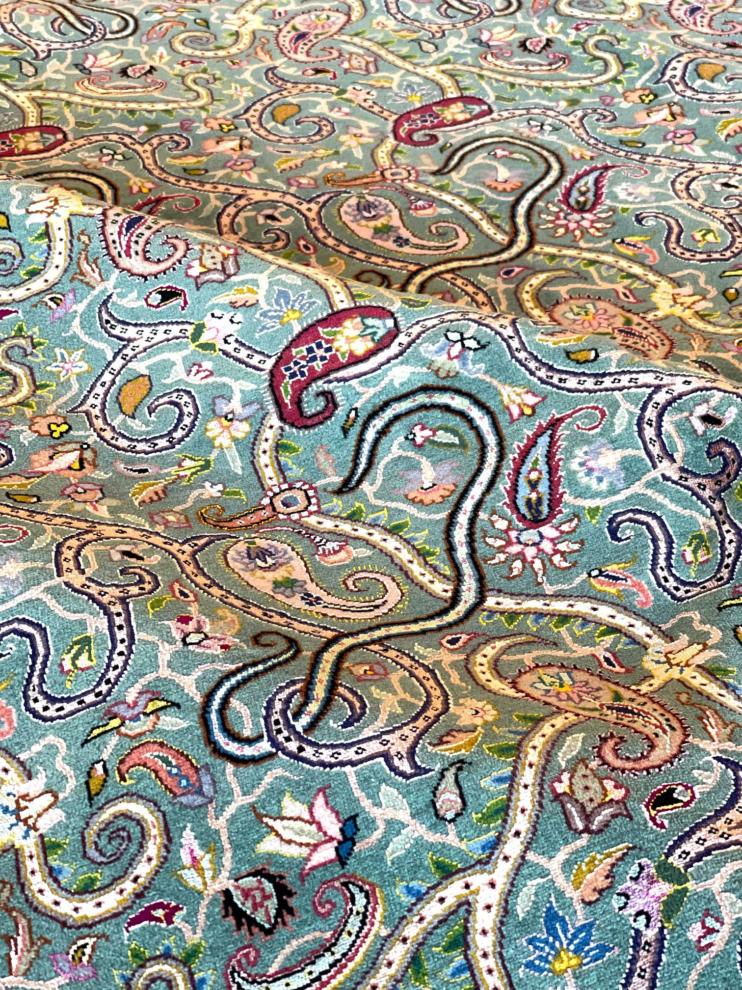 Tappeto Tabriz in seta persiana in vendita 9