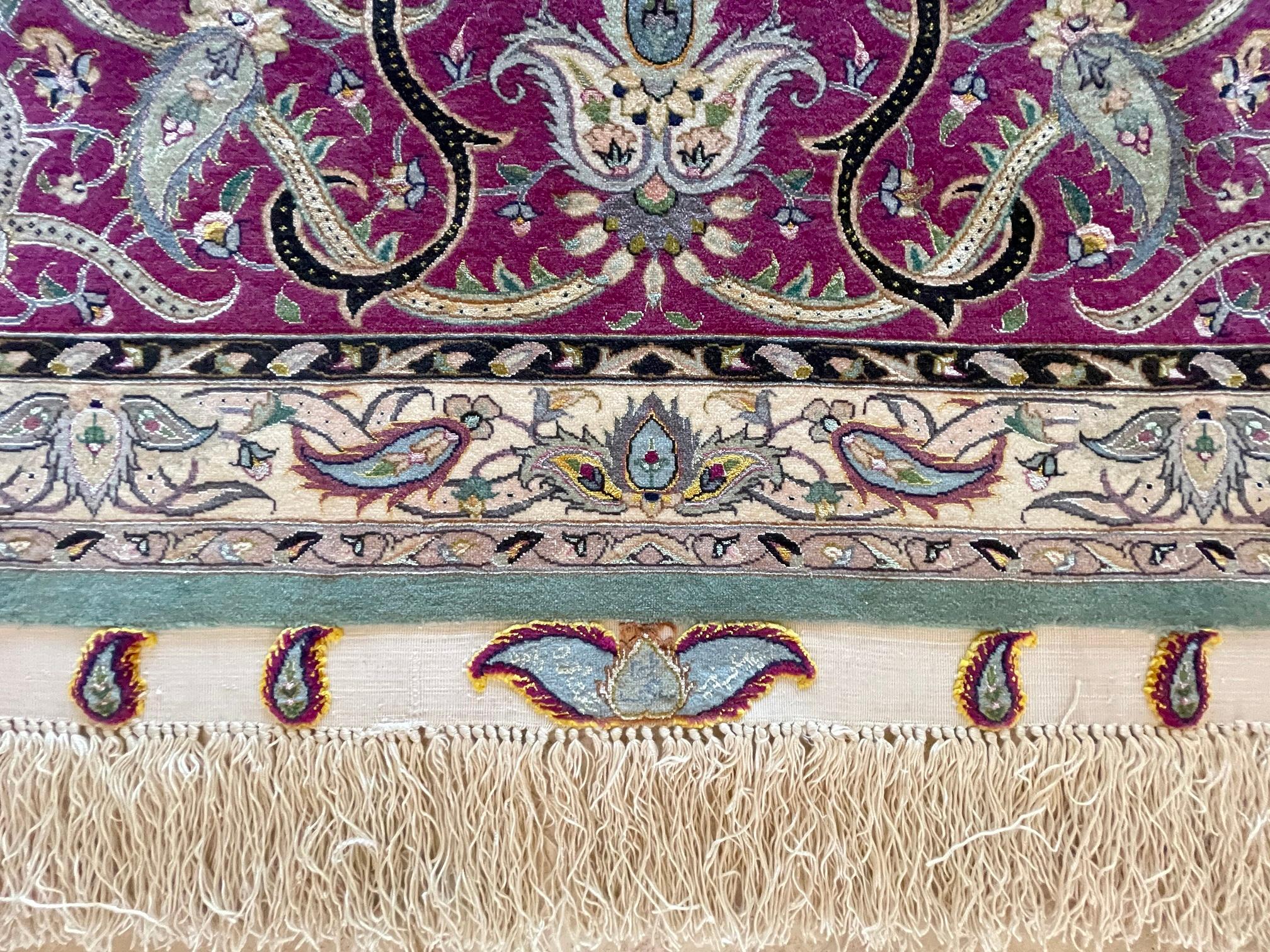 Tappeto Tabriz in seta persiana in vendita 1