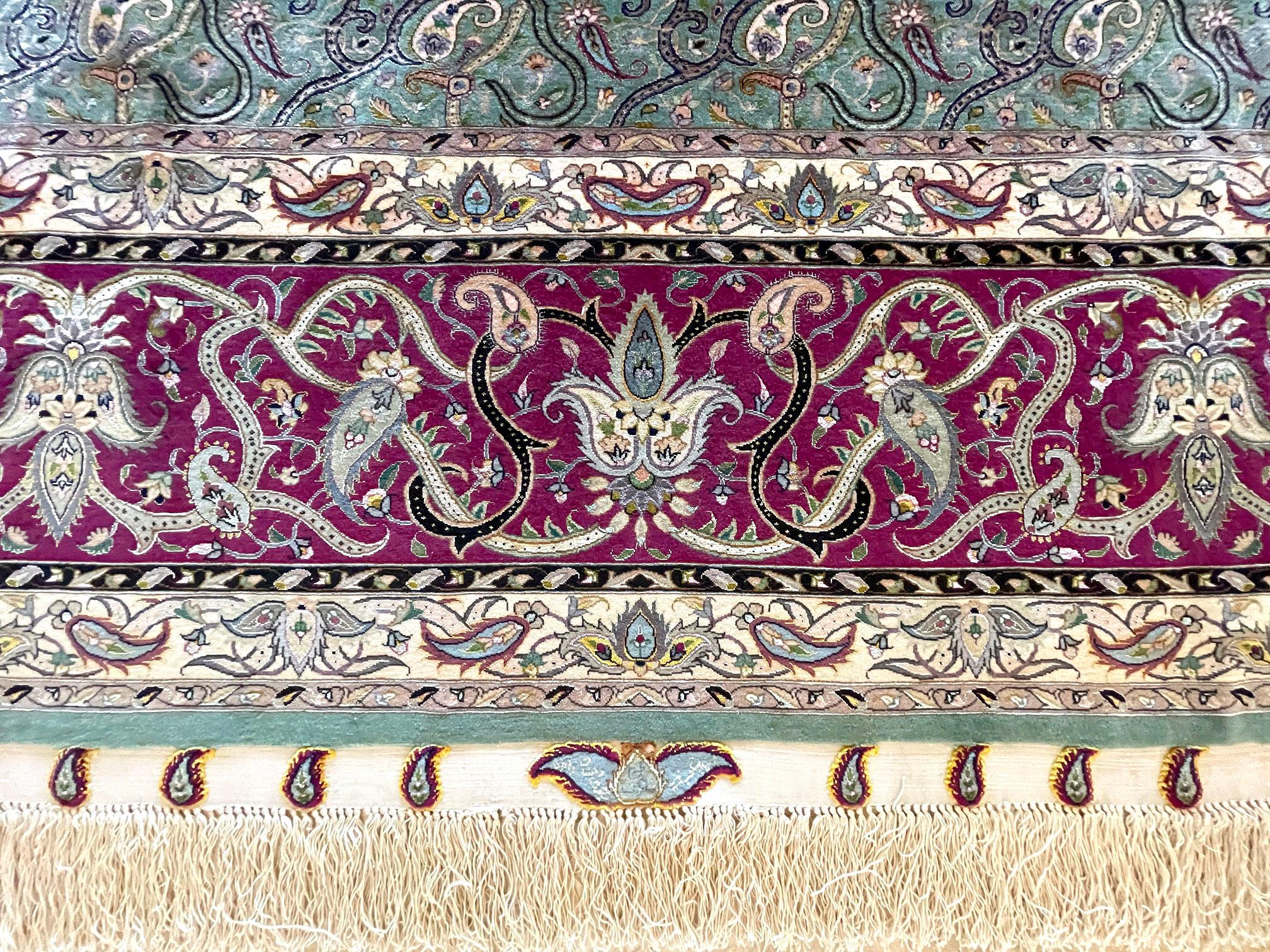 Tappeto Tabriz in seta persiana in vendita 2