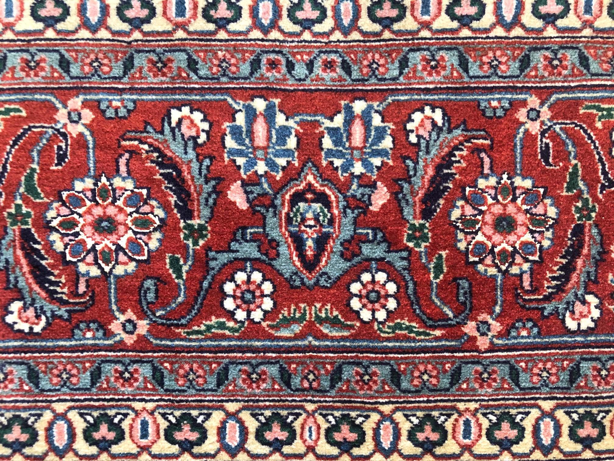 Persian Hand Knotted All-Over Herati Red Tabriz Runner Rug 1