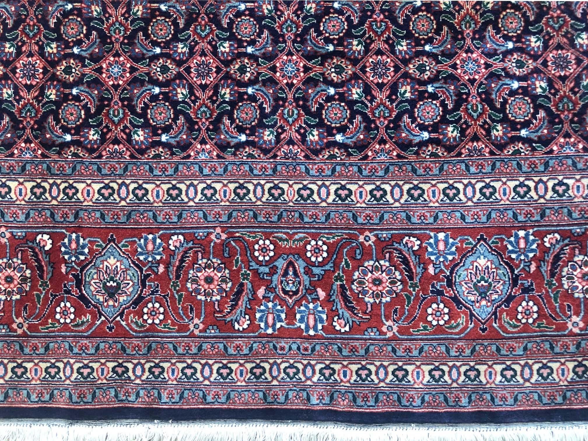Persian Hand Knotted All-Over Herati Red Tabriz Runner Rug 3