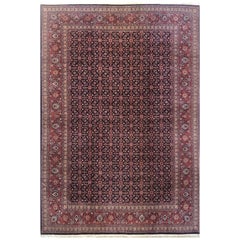 Persian Hand Knotted All-Over Herati Red Tabriz Runner Rug