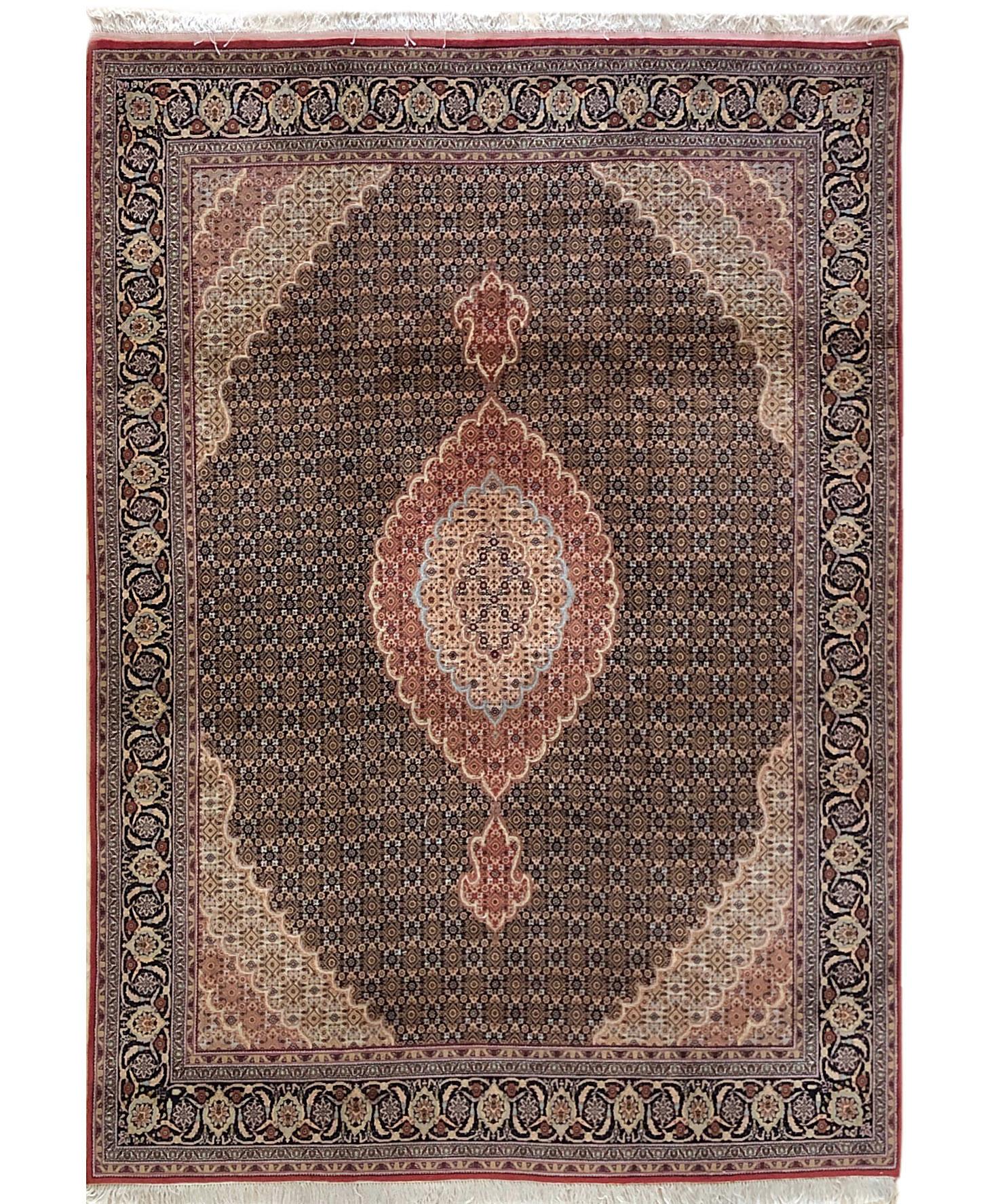 Persian Hand Knotted Fish Design Bijar Bidjar Rug 6