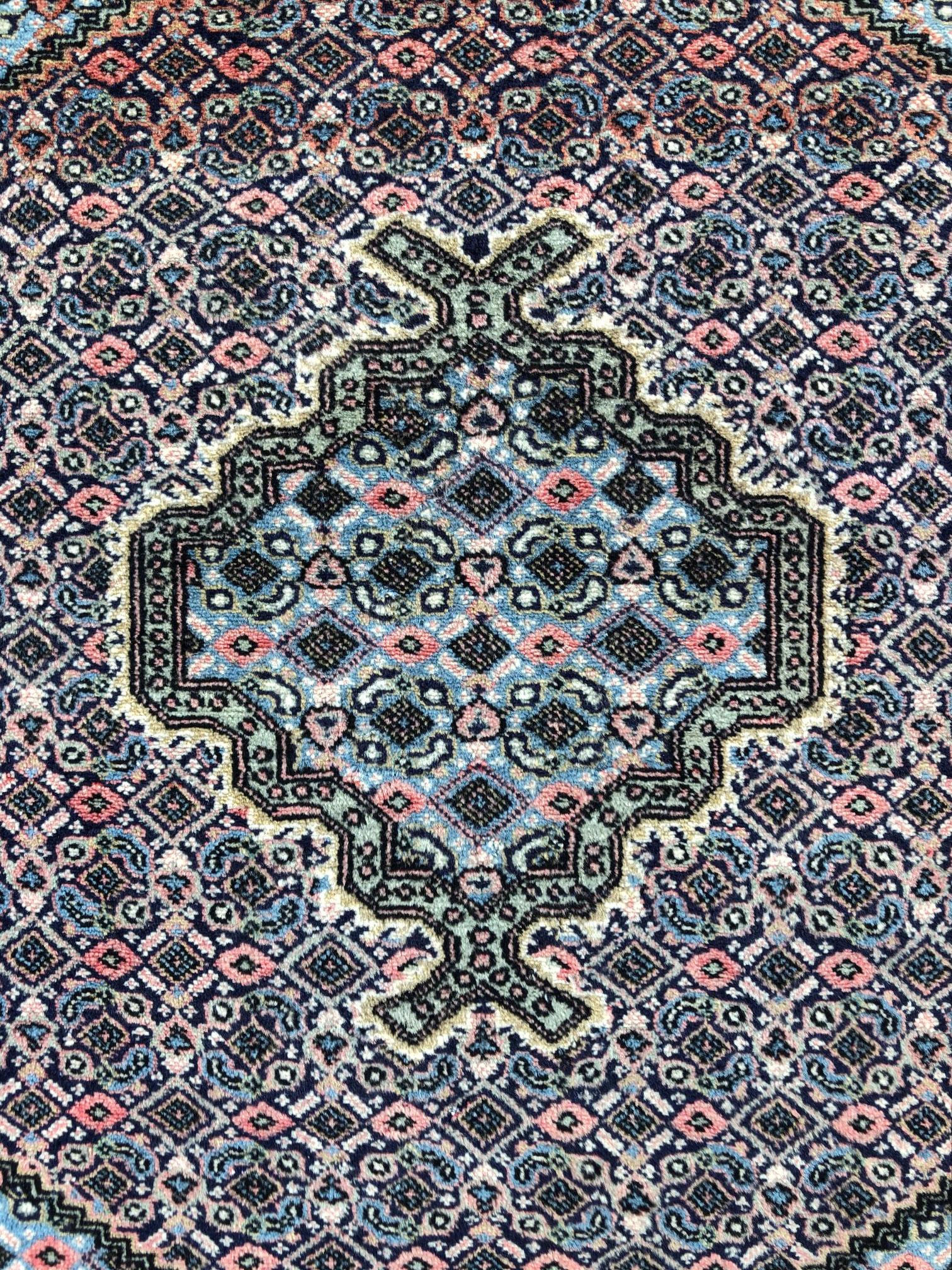 Persian Hand Knotted Medallion Ardabil Rug In Good Condition In San Diego, CA