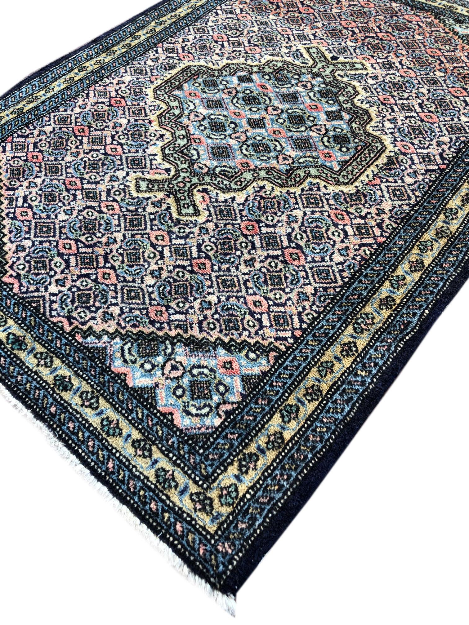 Wool Persian Hand Knotted Medallion Ardabil Rug