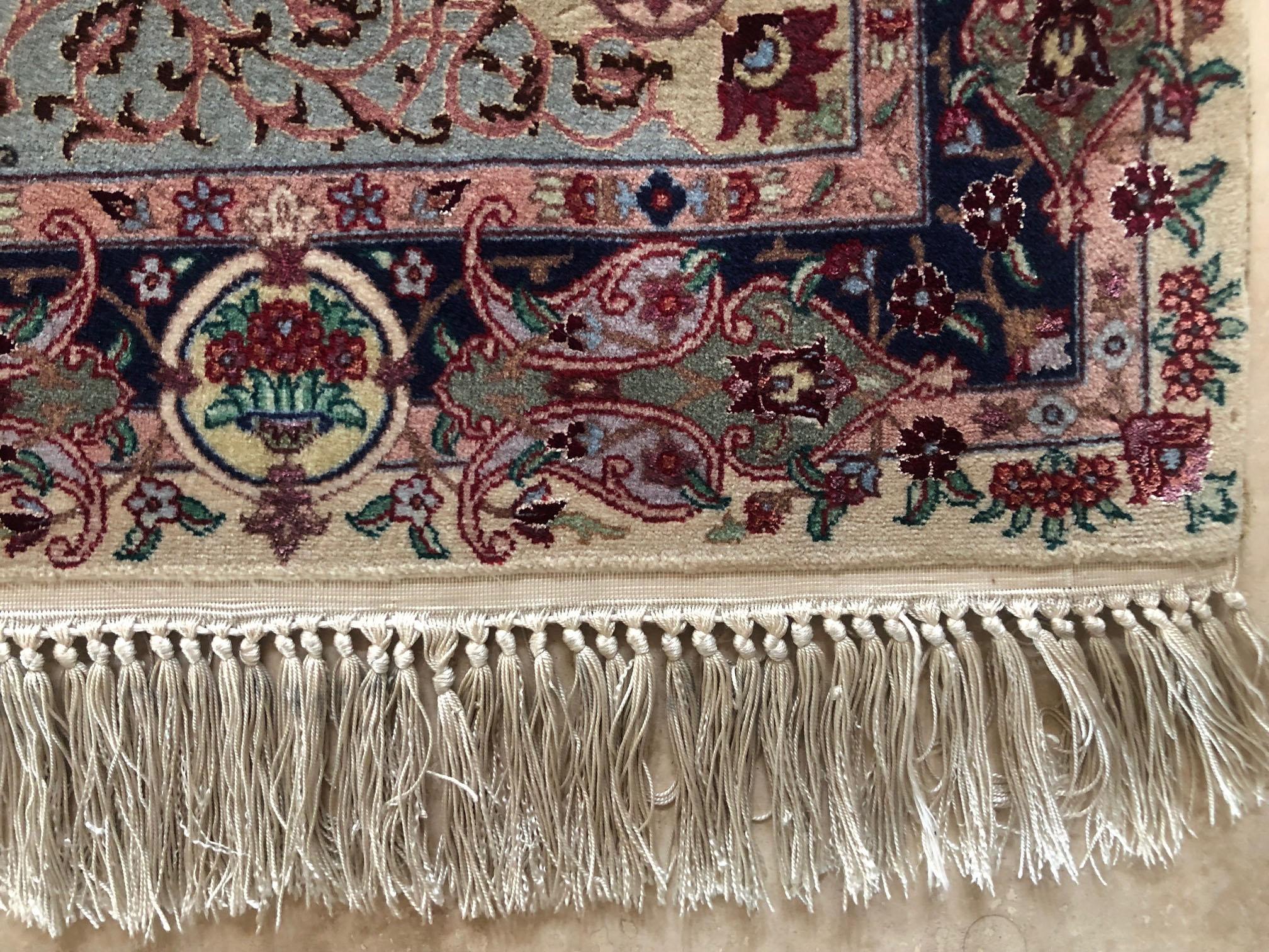 Persian Animal Print Tabriz Rug For Sale 3