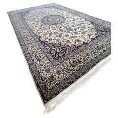 Persian Medallion Floral Blue Nain Rug