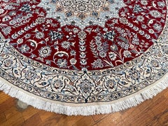 Persian Medallion Floral Nain Round Rug