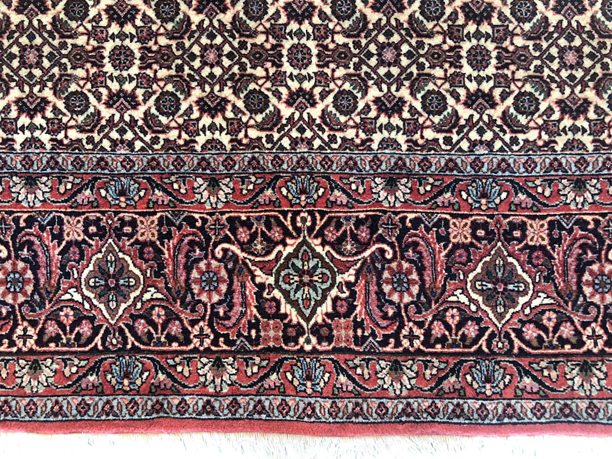 Persian Hand Knotted Red All-Over Bijar Bidjar Rug For Sale 5