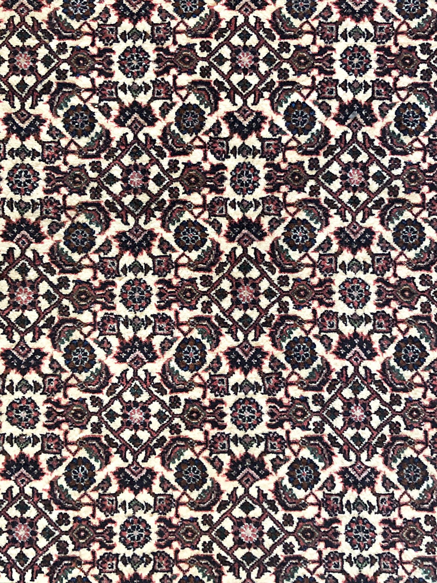 Contemporary Persian Hand Knotted Red All-Over Bijar Bidjar Rug For Sale