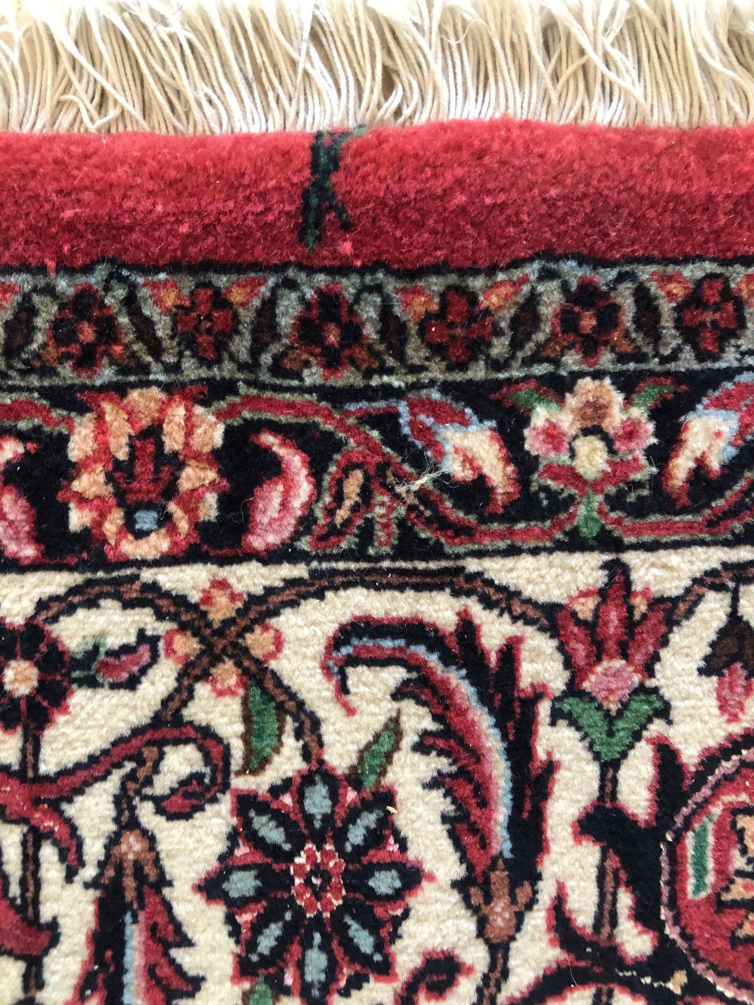 Persian Hand Knotted Red All-Over Floral Bijar 'Bidjar' Rug 2