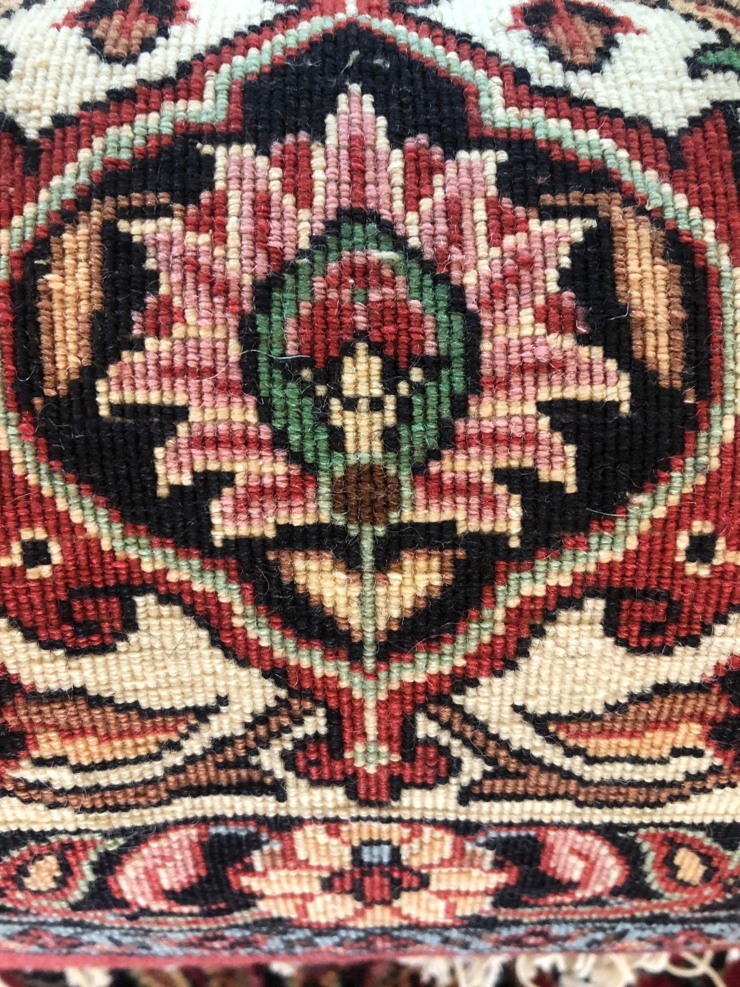 Persian Hand Knotted Red All-Over Floral Bijar 'Bidjar' Rug 1