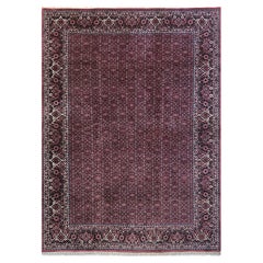 Persischer handgeknüpfter roter Bidjar-Teppich im Herati-Design