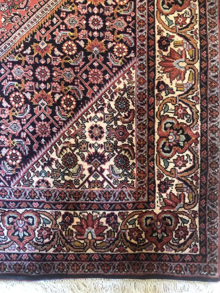 Persian Hand Knotted Red Diamond Medallion Bijar 'Bidjar' Rug For Sale ...