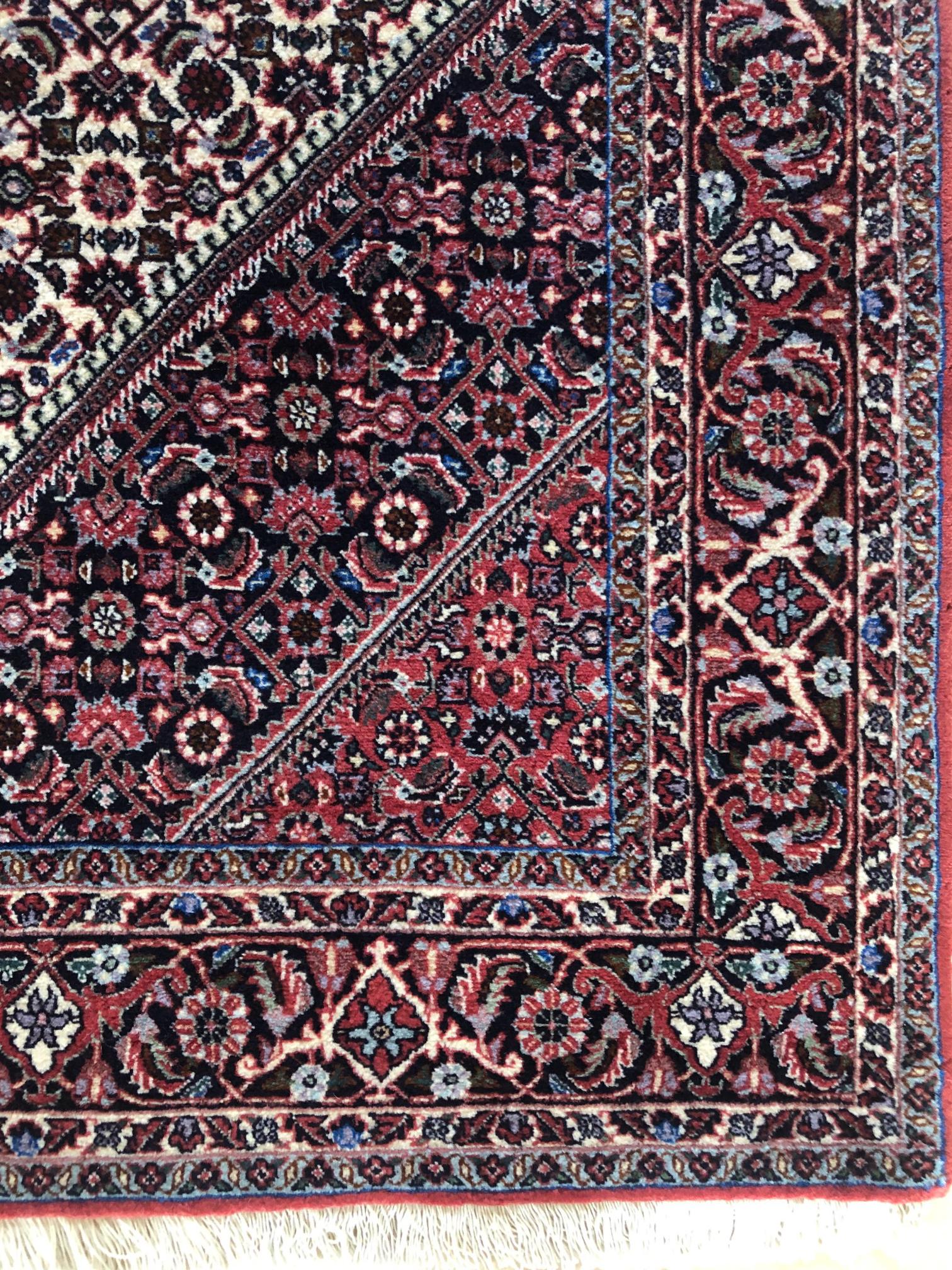 Persian Hand Knotted Red Diamond Medallion Bijar 'Bidjar' Rug In New Condition For Sale In San Diego, CA