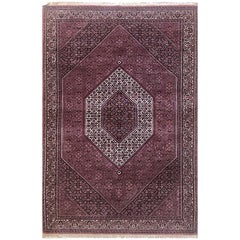 Persian Hand Knotted Red Diamond Medallion Bijar 'Bidjar' Rug