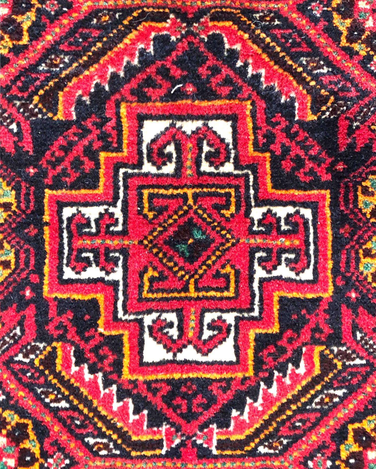 Mid-20th Century Persian Hand Knotted Red Tribal Baluchi Rug, circa 1960