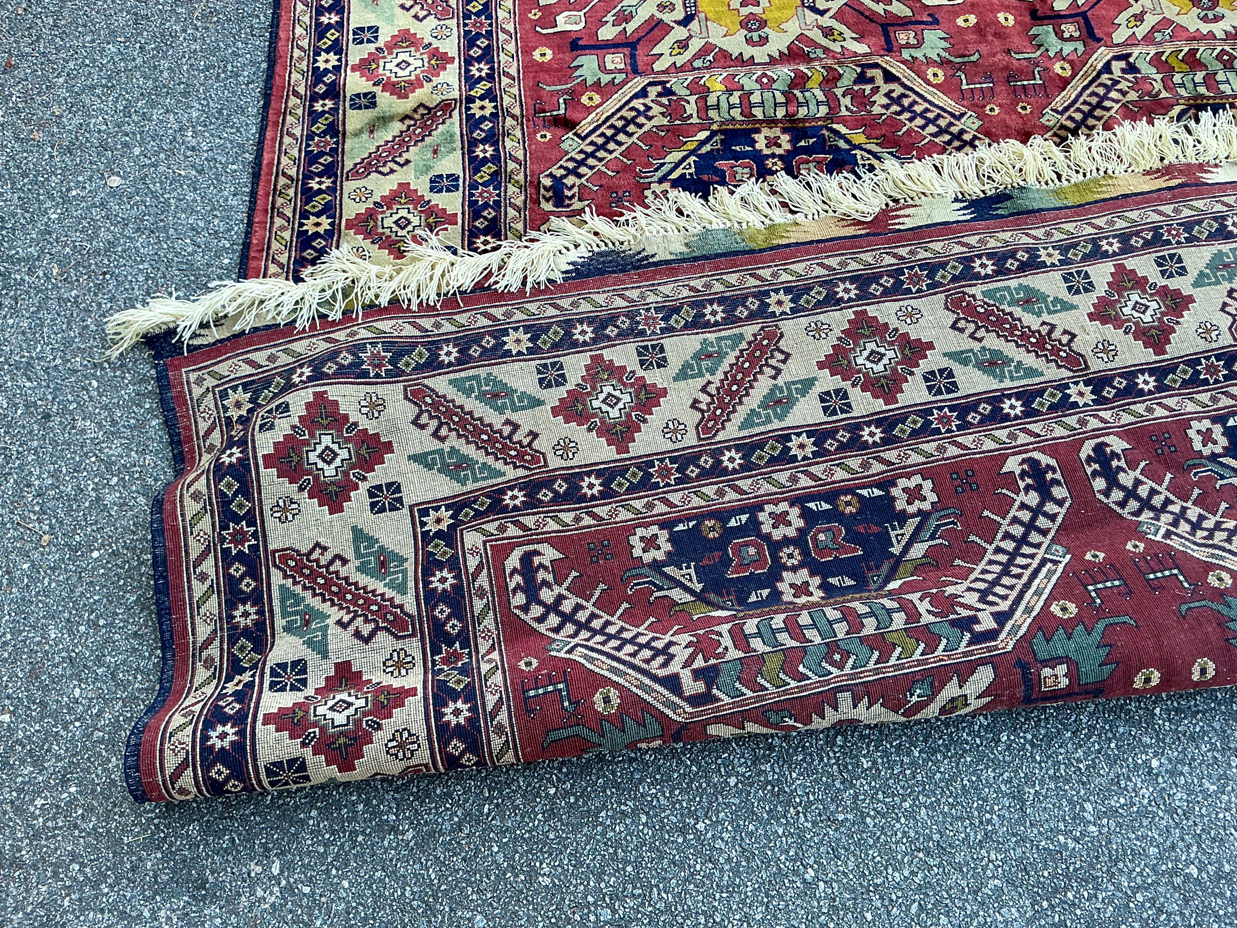 Sconosciuto Tappeto persiano da pavimento in seta annodata a mano - 7' x 10' in vendita