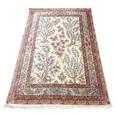 Persian Tree Of  Life Silk Qum Rug