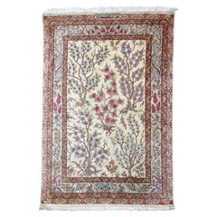 Persian Tree Of  Life Silk Qum Rug