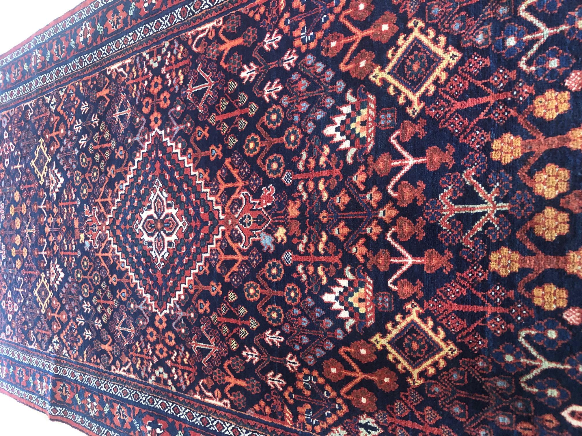 handmade persian joshaghan rug geometric