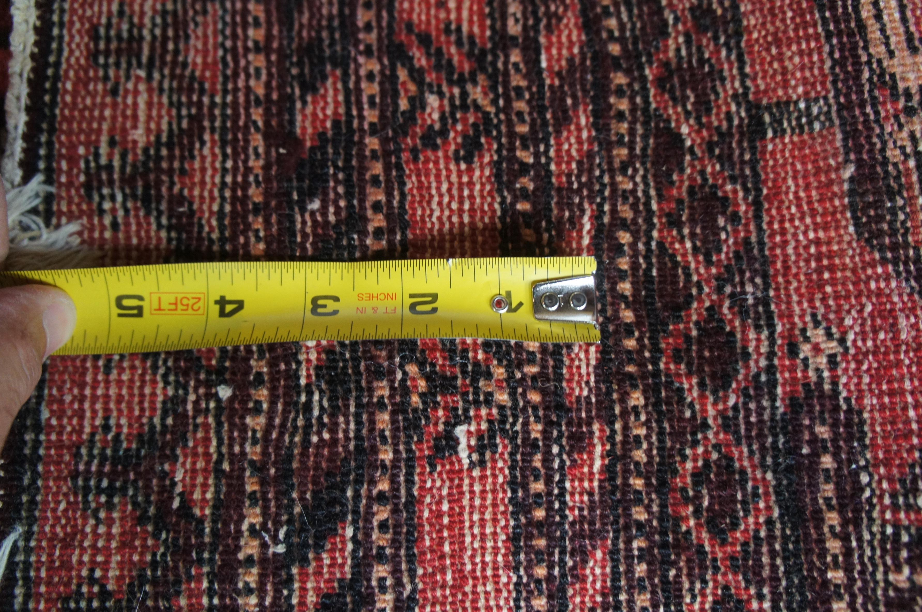 Tapis de couloir persan Royal Bokhara géométrique en laine et soie tissé à la main en vente 6