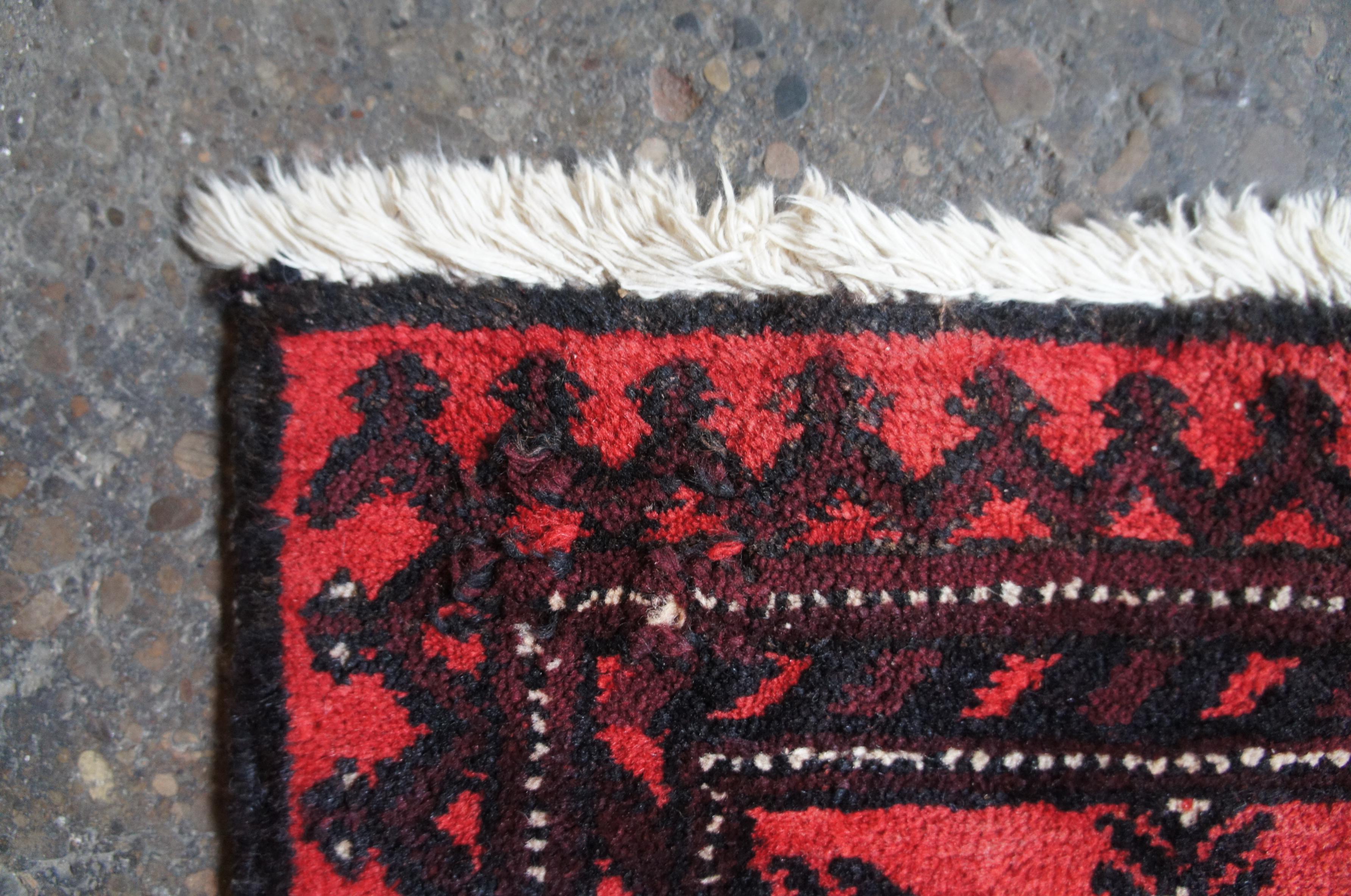 Persian Handwoven Royal Bokhara Geometric Wool Silk Area Rug Runner For Sale 2