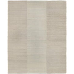 Persian Shiraz Handwoven Flatweave Rug in Natural Colors