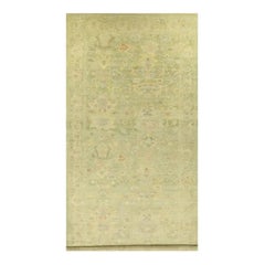 Persian Handwoven Sultanabad Wool Runner Rug, Grand Floral Carpet, 12′9″ × 32′5