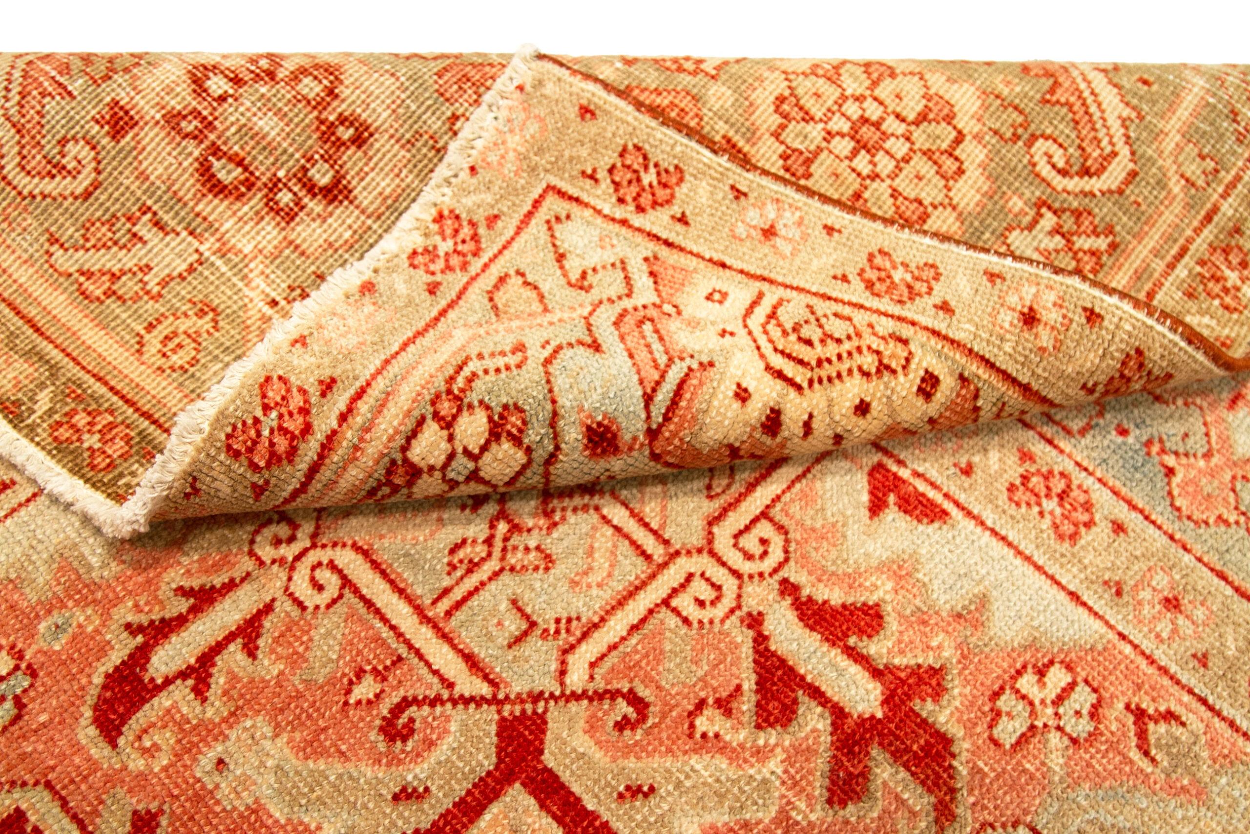 Persische Heriz-Teppiche - Wolle Blau Elfenbein Rot Design - 92710 im Zustand „Hervorragend“ im Angebot in Dallas, TX