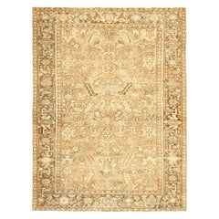 Persische Heriz Teppiche - Wolle Braun Elfenbein Taupe Design - 92702