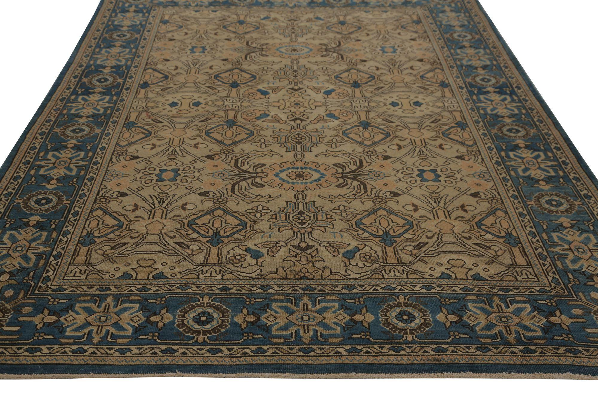 Persische Heriz Teppiche - Wolle Braun Elfenbein Taupe Design - 97138 (Irakisch) im Angebot