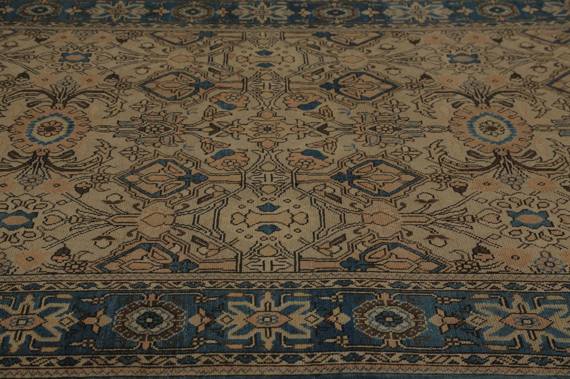 Persische Heriz Teppiche - Wolle Braun Elfenbein Taupe Design - 97138 im Zustand „Hervorragend“ im Angebot in Dallas, TX