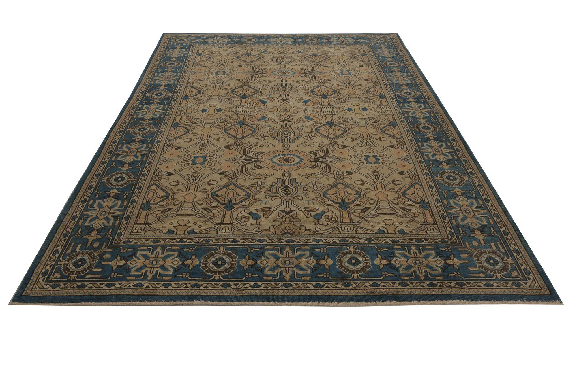 Persische Heriz Teppiche - Wolle Braun Elfenbein Taupe Design - 97138 (20. Jahrhundert) im Angebot