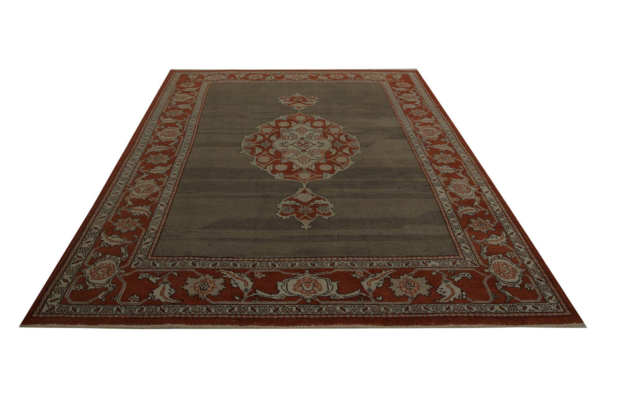 Persische Heriz Teppiche - Wolle Braun Rot Design - 96987 im Zustand „Hervorragend“ im Angebot in Dallas, TX