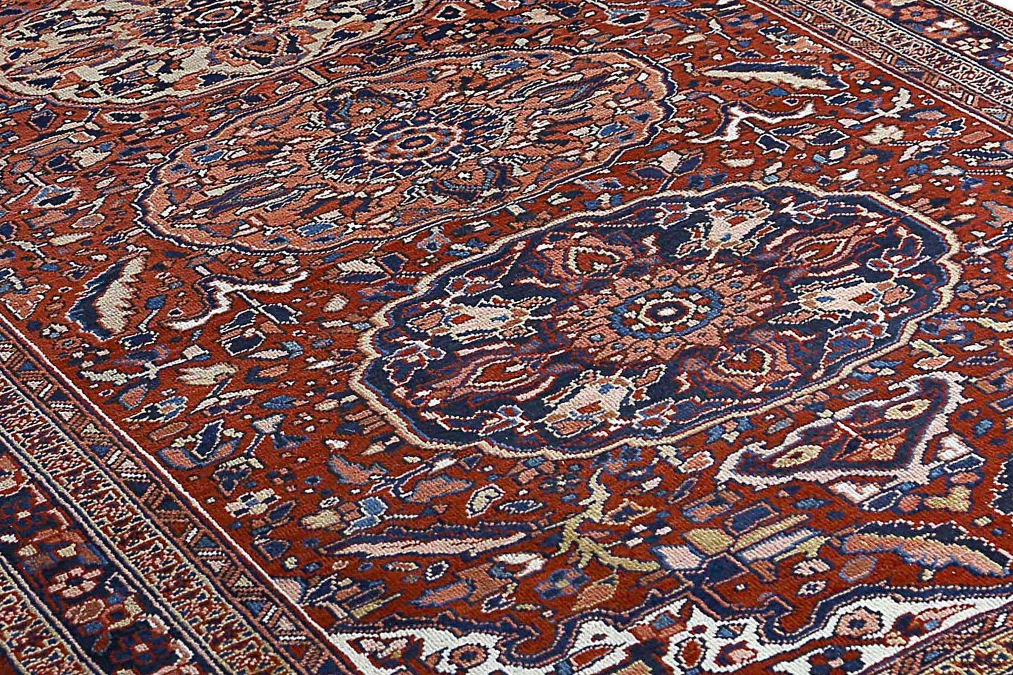 XX secolo Tappeti persiani Heriz - Design rosso in lana - 97129 in vendita