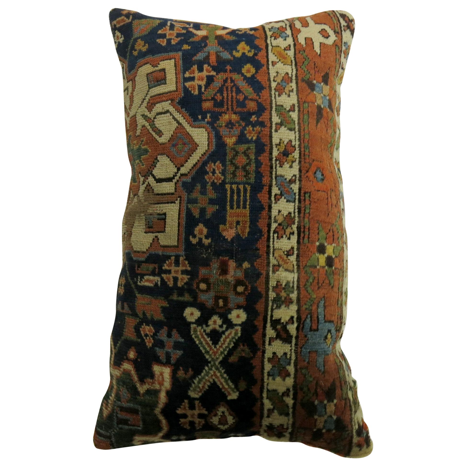 Persian Heriz Bolster Rug Pillow