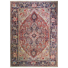 Persian Heriz Carpet, Incredible Colors