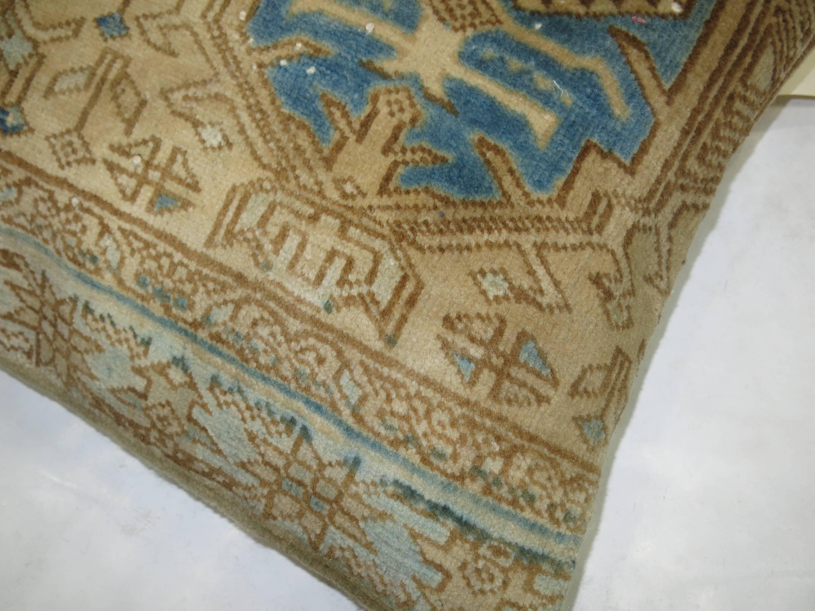Baroque Persian Heriz Lumbar Rug Pillow