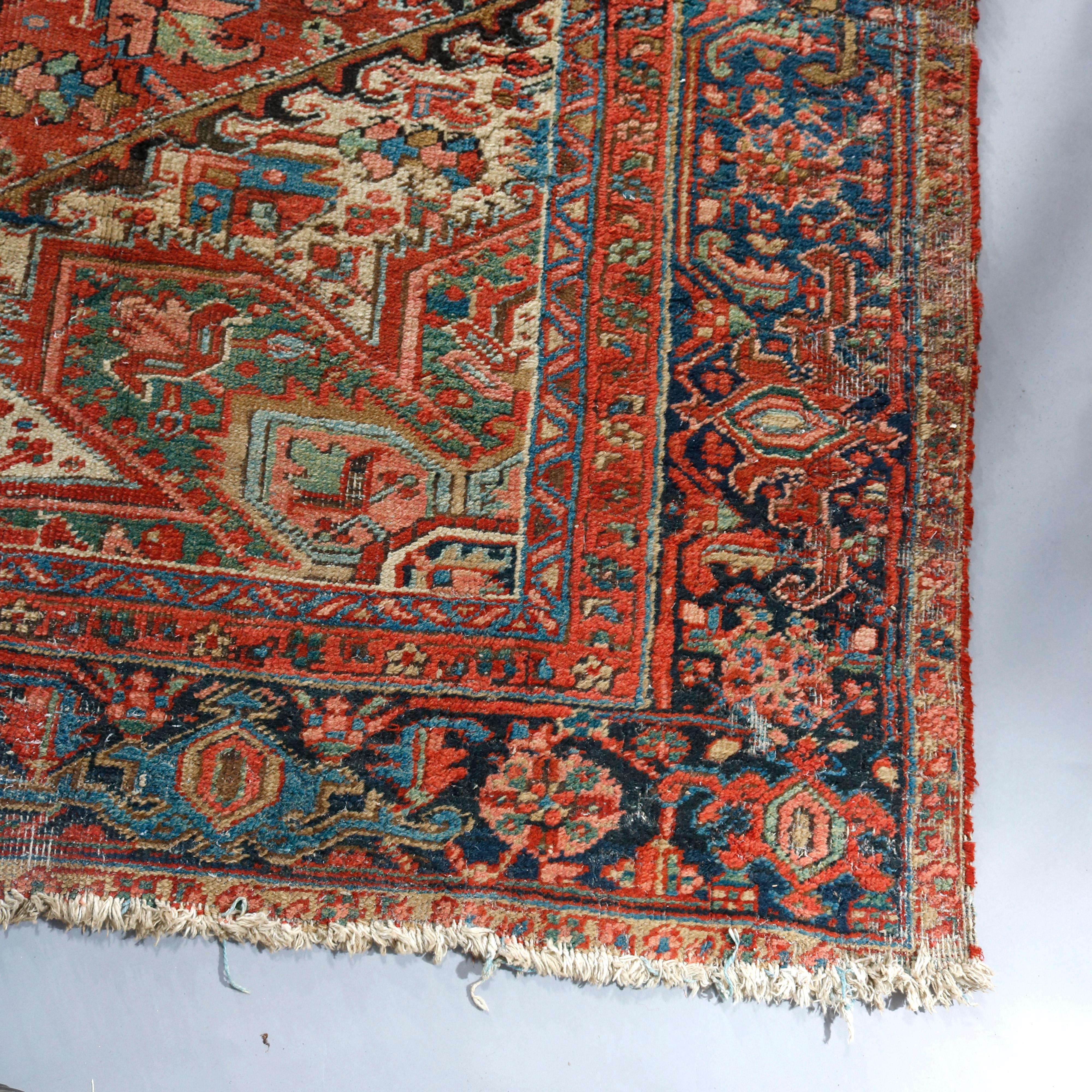 Persian Heriz Oriental Room Size Carpet, circa 1940 6