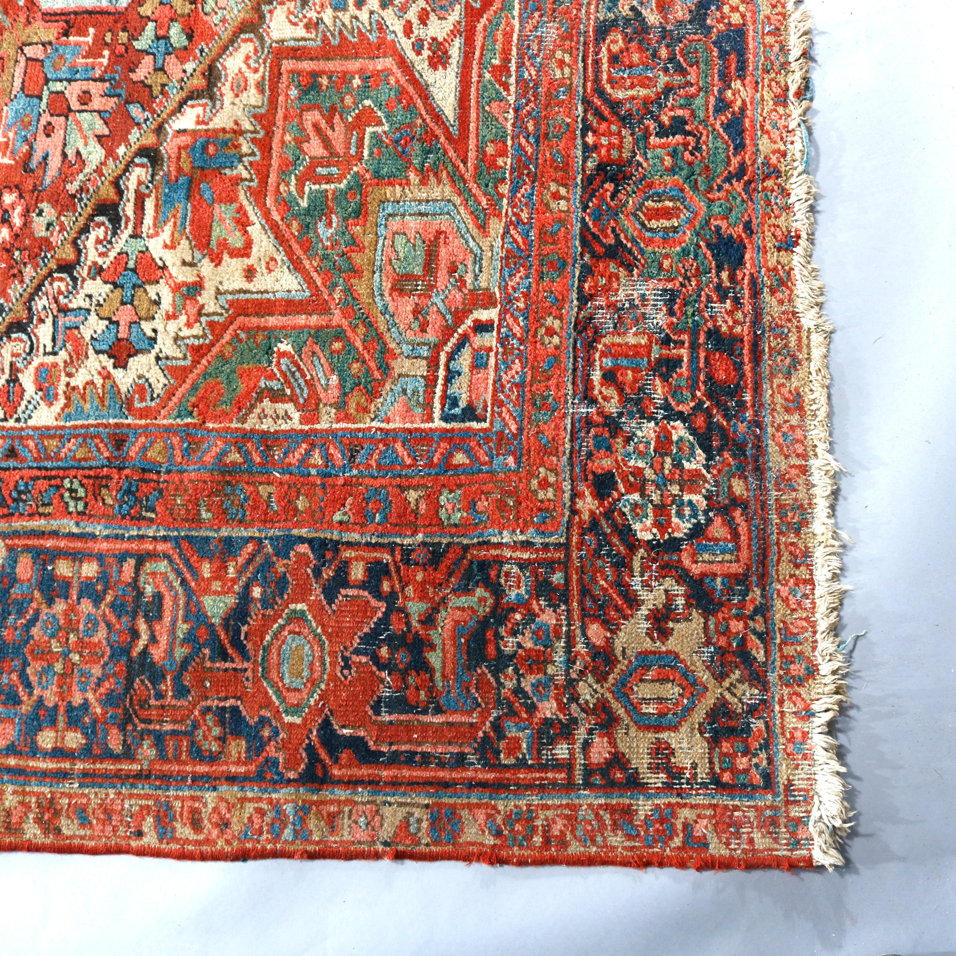 Persian Heriz Oriental Room Size Carpet, circa 1940 7