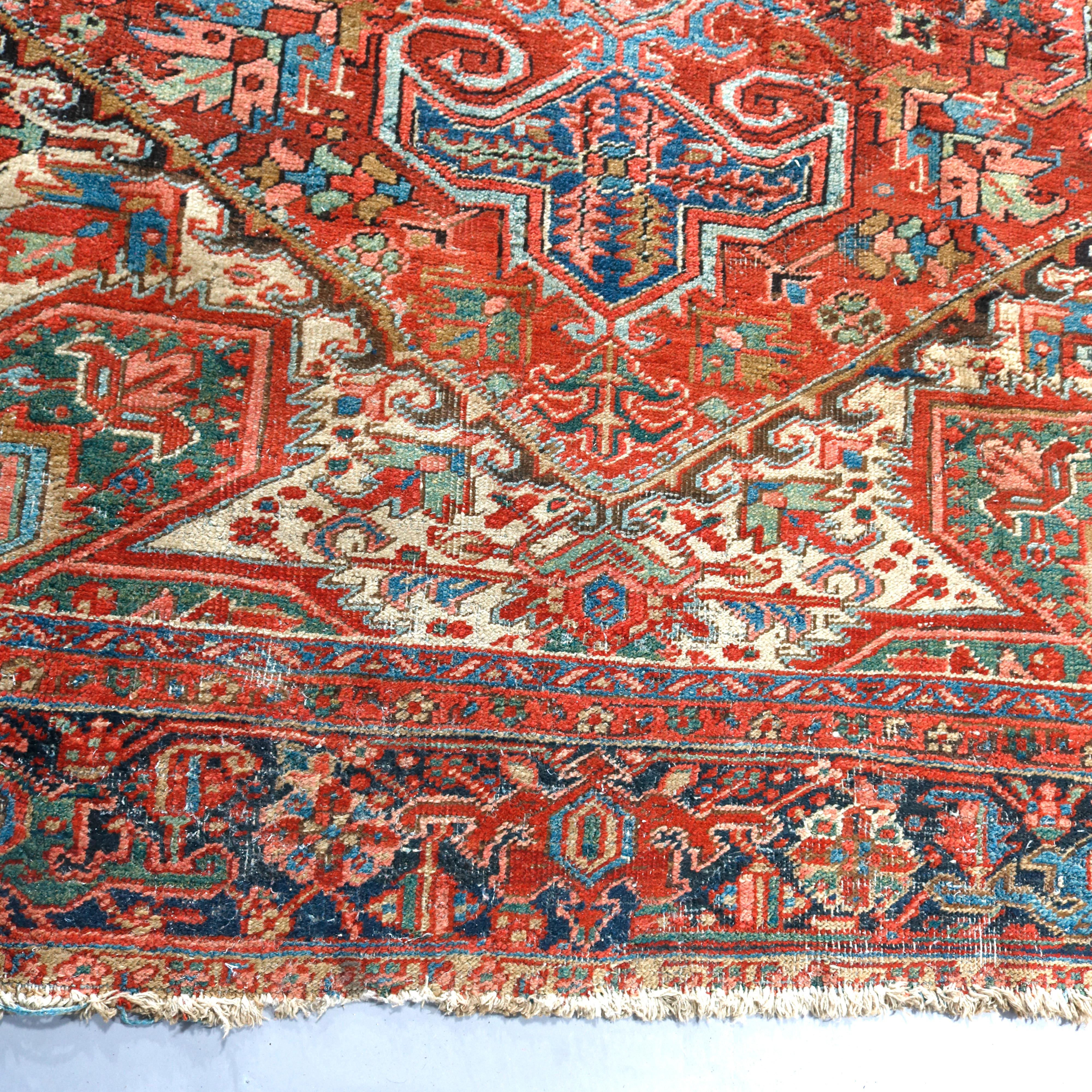 Persian Heriz Oriental Room Size Carpet, circa 1940 8
