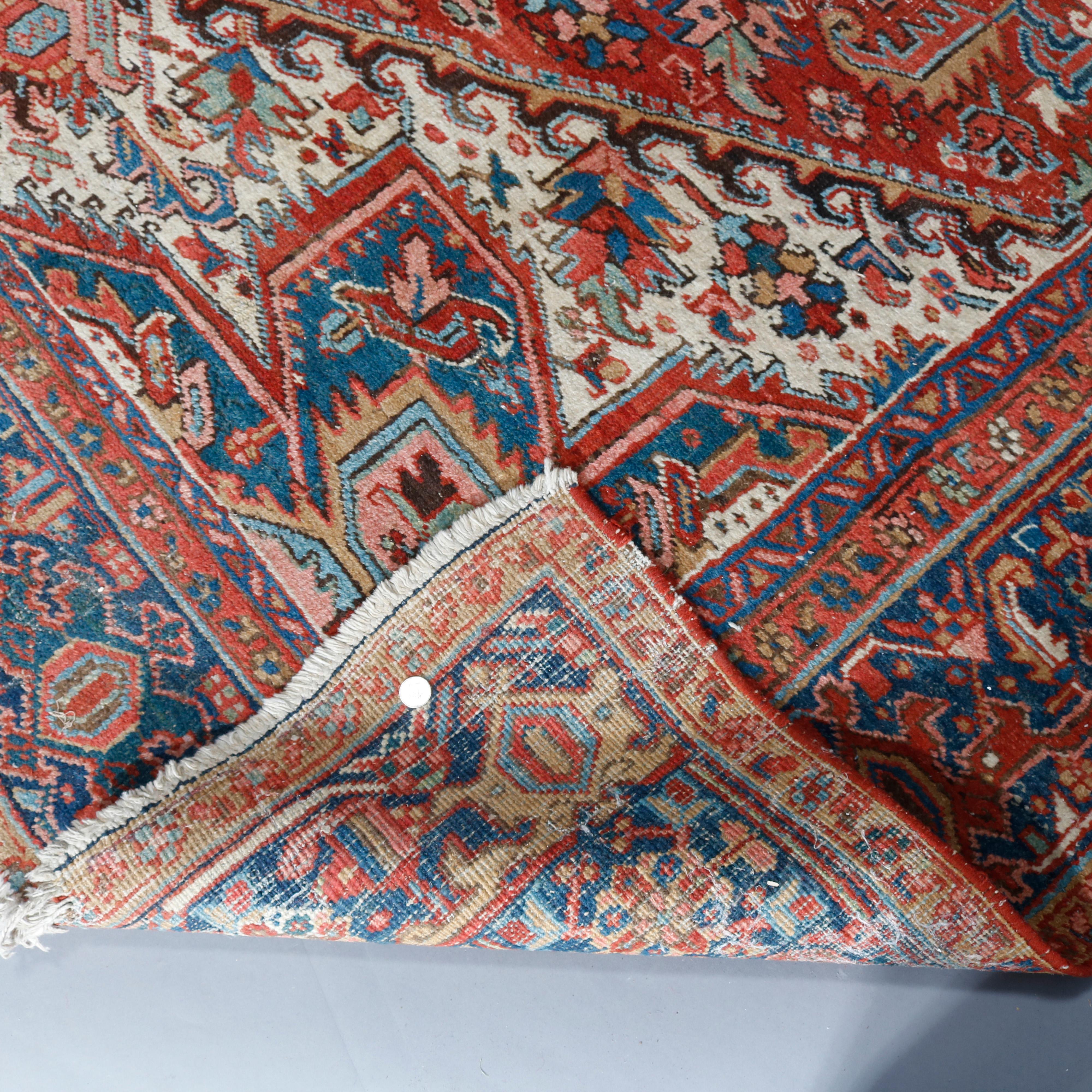 Persian Heriz Oriental Room Size Carpet, circa 1940 13