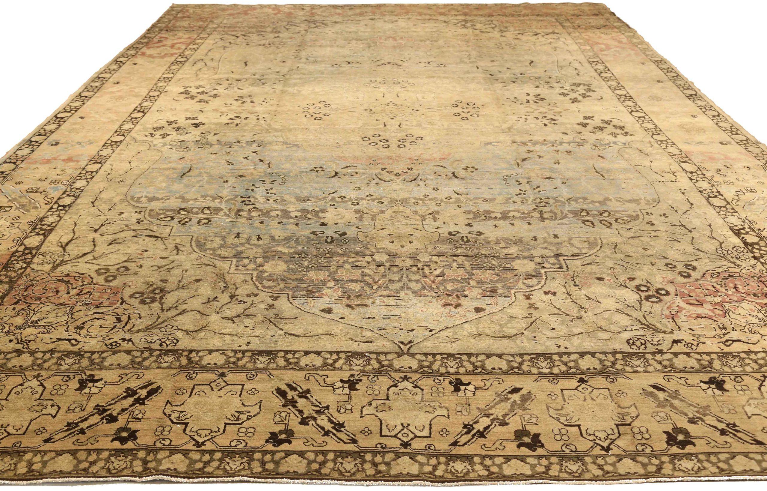 Discover the elegance of Persian Heriz featuring Over Size Rug in Circa 1880. Designed with Wool and BlueBrownIvoryPink, this exclusive design is perfect for enhancing your space.