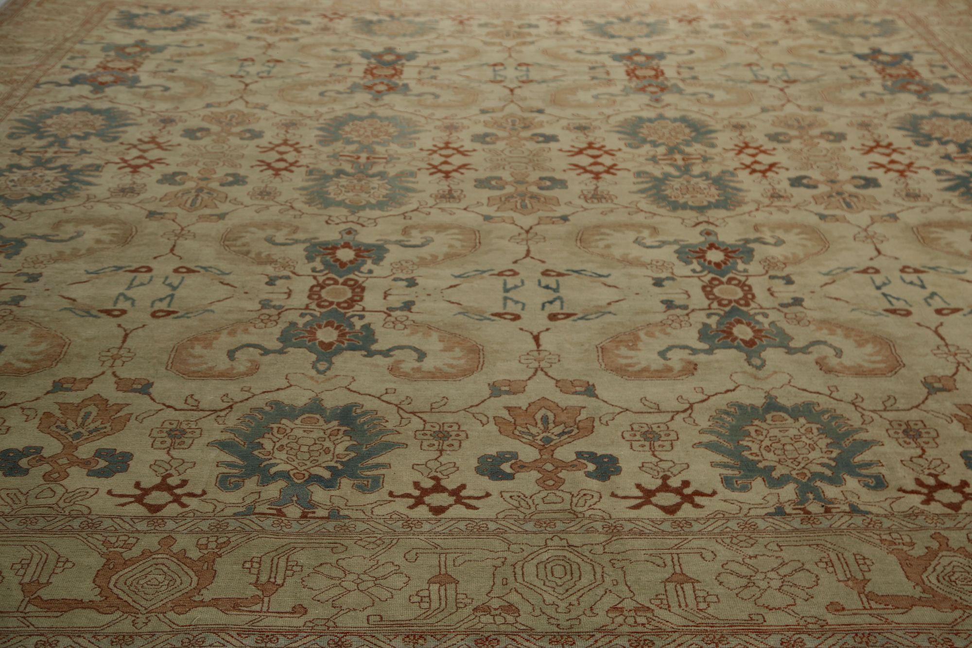 Persischer Heriz Over Size Teppich - Wolle Elfenbein Design - 96830 (Irakisch) im Angebot