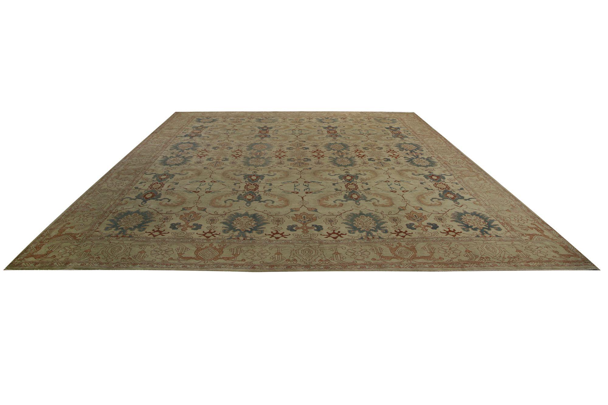 Persischer Heriz Over Size Teppich - Wolle Elfenbein Design - 96830 im Zustand „Hervorragend“ im Angebot in Dallas, TX