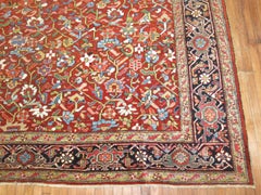 Zabihi Collection Red Persian Heriz Room Size Antique Persian 20th Century Rug